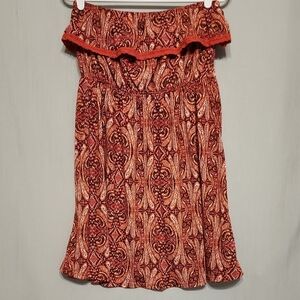 Faded Glory Abstract Pattern Strapless Dress